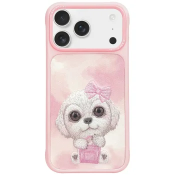 Nimmy Big Eyed Pet 2.0 Suns Maciņš priekš iPhone 17 Pro - Rozā | Dog Phone Case Cover Pink