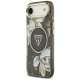 Guess IML Glitter Flowers Triangle MagSafe Case for iPhone Air, Black