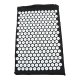 Acupressure Mat and Pillow Set for Back Neck and Shoulder Pain Relief, black