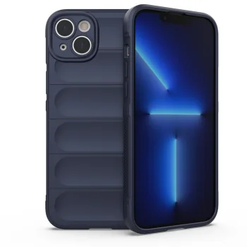 Vāciņš Magic Shield Case priekš iPhone 14 Plus, elastīgs triecienizturīgs apvalks, tumši zils