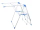 2-Tier Folding Clothes Drying Rack, White and Blue