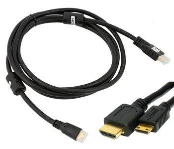 HDMI - Mini HDMI 1.4 kabelis (2m), melns