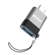 BWOO BZ-35 USB-A uz USB-C OTG adapteris, pelēks