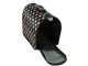 Large pet carrier bag for dogs and cats, black with dots