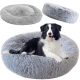 Soft Plush Pet Bed for Dogs and Cats, 100 cm, Light Grey