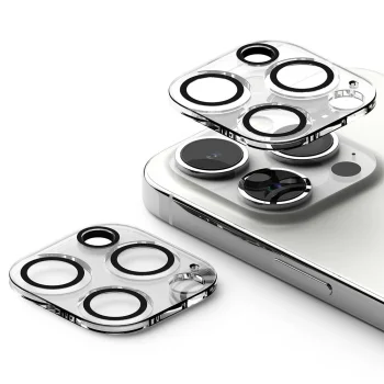 Ringke Camera Protector 2-pack rūdīts stikls iPhone 15 Pro Max kameras aizsargs | Tempered Glass Camera Protector