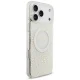 Guess IML Flowers Electro Pearl Strap MagSafe vāciņš iPhone 17 Pro Max, balts