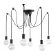 6-Arm Spider Ceiling Lamp ZD74, Black