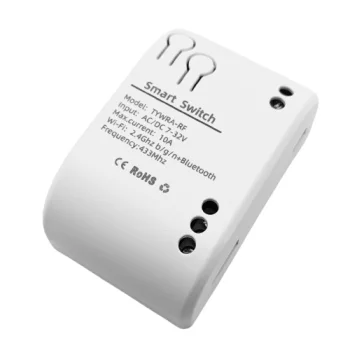 Умное реле-выключатель Tuya 1 канал Wi-Fi, RF, 10A, DC 7-32V