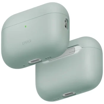 Чехол для наушников Uniq Lino Silicone для AirPods Pro 3, зеленый