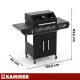 Kaminer Varen Black 4.0 Gāzes grils 3+1 13.5kW ar čuguna resti