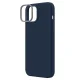 Силиконовый чехол Uniq Lino для iPhone 14 Plus и 15 Plus, синий