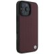 BMW iPhone 16 Pro Max Case Sign Leather Diamond Metal Logo MagSafe, Red