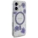 Guess Resin Flowers Glitter MagSafe vāciņš Apple iPhone 16, violets