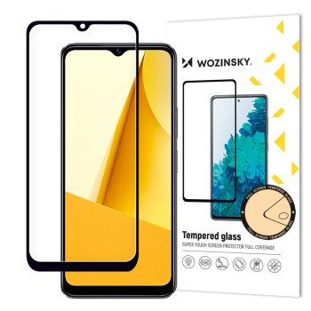 Защитное стекло Wozinsky Full Glue для Vivo Y16 / Y02s черное