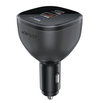 Acefast B14 auto lādētājs 165W 2x USB-C / 1x USB-A, melns