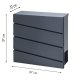 Почтовый ящик Modernhome HPB932-7 с отделением для газет, оцинкованная...