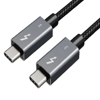 Кабель Thunderbolt 3 USB-C - USB-C, 40 Гбит/с, 100 Вт, 4K/60 Гц, 1 м, черный