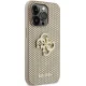 Guess Perforated 4G Glitter case for iPhone 15 Pro - gold