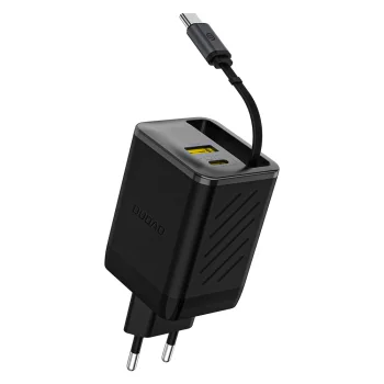 Сетевое зарядное устройство Dudao A67EU GaN 67W с кабелем USB-C, черное