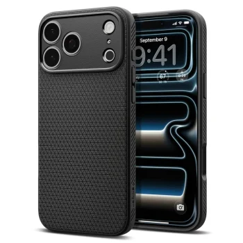 Чехол Spigen Liquid Air для Apple iPhone 17 Pro, Матовый черный