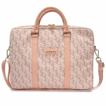 Сумка Guess для ноутбука 16" GCube Stripes, розовая