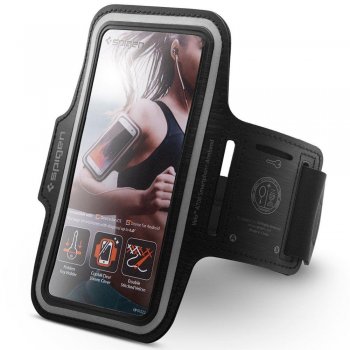 Spigen A700 Skriešanas Fitnesa Sporta Rokas Aproce, Izmērs 6.9'', Black | Sport Armband Case