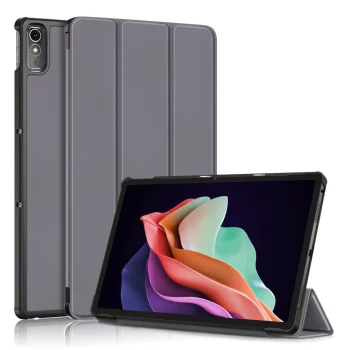 Lenovo Tab P11 Gen 2 (TB350FU) Trifold Stand PU Leather Hard Protective Cover Case, Gray | Чехол Книжка...