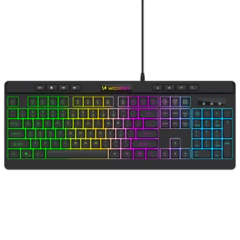 Wozinsky WKG-1044 vadu spēļu tastatūra ar apgaismojumu, melna