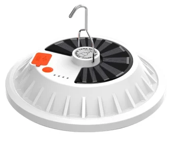 Kempinga lampa ar saules paneli 60 LED ZD13A, balta