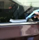 Щётка для чистки швов с длинной прорезиненной ручкой
