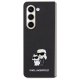 Karl Lagerfeld Samsung Galaxy Z Fold 5 vāciņš Saffiano Karl&Choupette Pin, melns