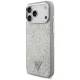 Guess Glitter Triangle Logo MagSafe vāciņš iPhone 17 Pro Max - sudraba | Phone Case Cover Silver