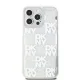 DKNY iPhone 15 Pro Max Case Liquid Glitter Multilogo, White