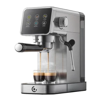 Pusautomātiskais espresso kafijas automāts AMZCHEF CE-AZ-EM1507-SV, 20 bar, 1350 W