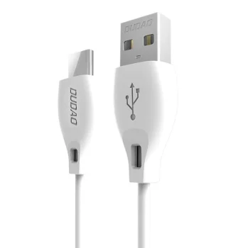Dudao USB uz USB Type-C kabelis 2.1A 1m Balts