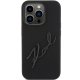 Karl Lagerfeld Silicone Karl Script vāciņš Apple iPhone 15 Pro, Melns
