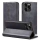 Atverams vāciņš Magnet Fancy Case priekš iPhone 13 Pro Max ar karšu kabatām un statīvu, melns