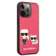 Чехол Karl Lagerfeld Ikonik Karl & Choupette для iPhone 13 Pro / 13, Фуксия