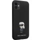 Apple iPhone 11 6.1\" Karl Lagerfeld Silicone Ikonik Metal Pin Case Cover (KLHCN61SMHKNPK), Black | Telefona Maciņš...