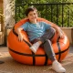 Надувное кресло Баскетбольный мяч пуф, 60 x 95 см, оранжевый