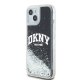 DKNY iPhone 15 vāciņš Liquid Glitters Arch Logo, melns