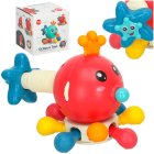 Bibi-inn Octopus Sensory Teether Toy for Babies, Red