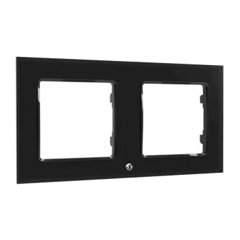 Shelly Double Switch Frame Frame2Black, Black