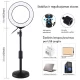 LED Ring Lamp 16cm with Desktop Mount Up to 33cm, USB, RGBW