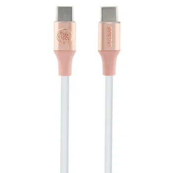 Guess Embossed Logo Кабель USB-C / USB-C 1.5м, розовый