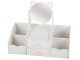 Cosmetic Organizer with Mirror and Drawers, White