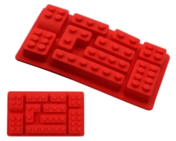 Silikona Forma Veidne LEGO Klucīšu Formā Šokolādei, Ledum un Cepšanai | Silicone Mold in the Shape of LEGO Bricks