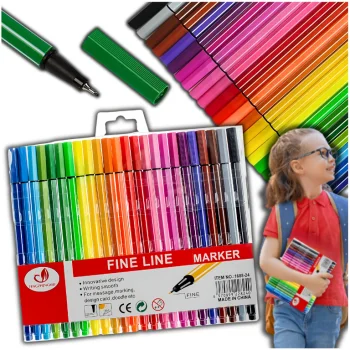Krāsainu tālineru komplekts Nicekids, 24 krāsas