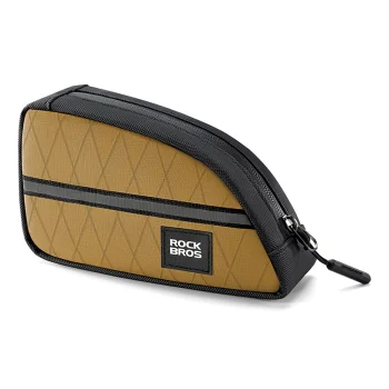Rockbros velosipēda rāmja somiņa 0.8l, brūna